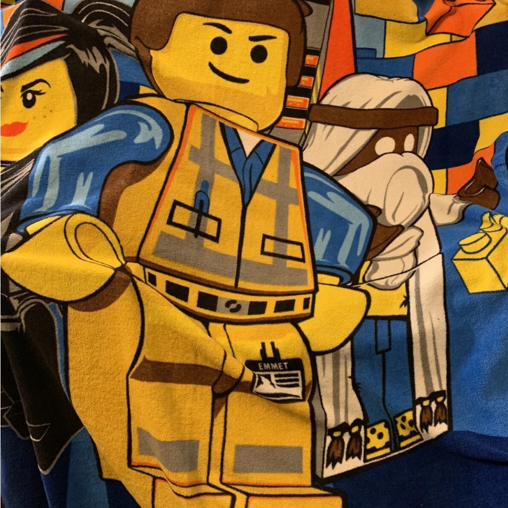 Colorful the LEGO movie with‎ Emmet and friends plush Character Blanket 60 X 84
